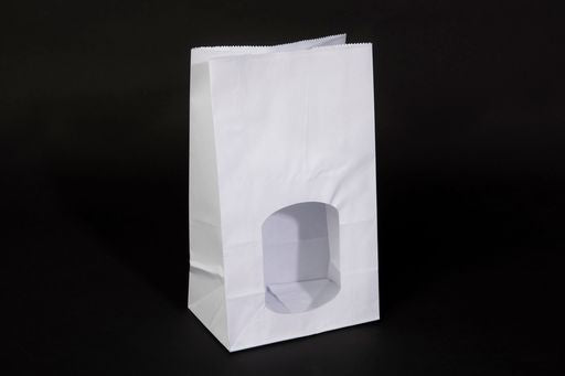 152+75x225mm White Window Paper SOS Bag