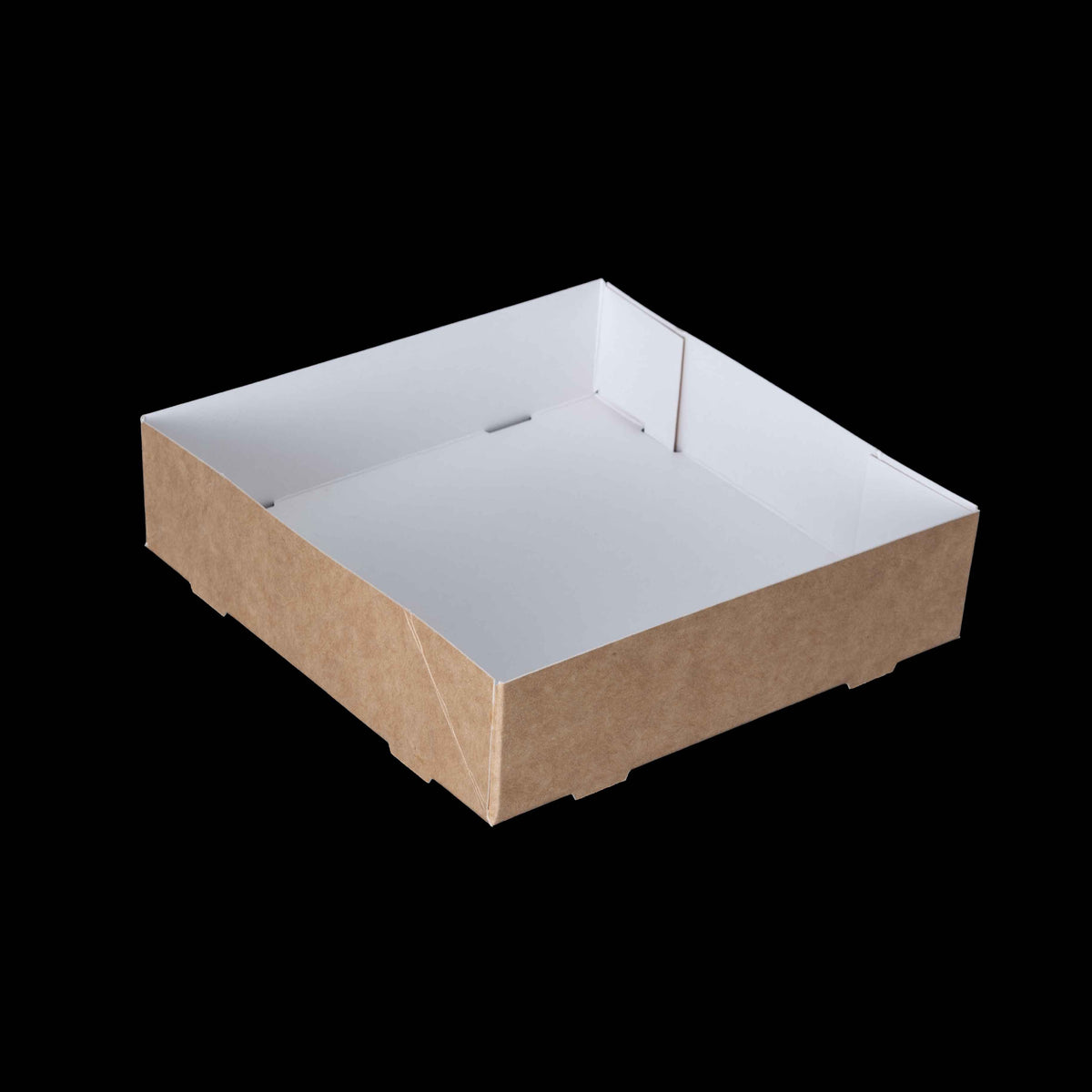 152x152x38mm Kraft Quick Service Tray - GR