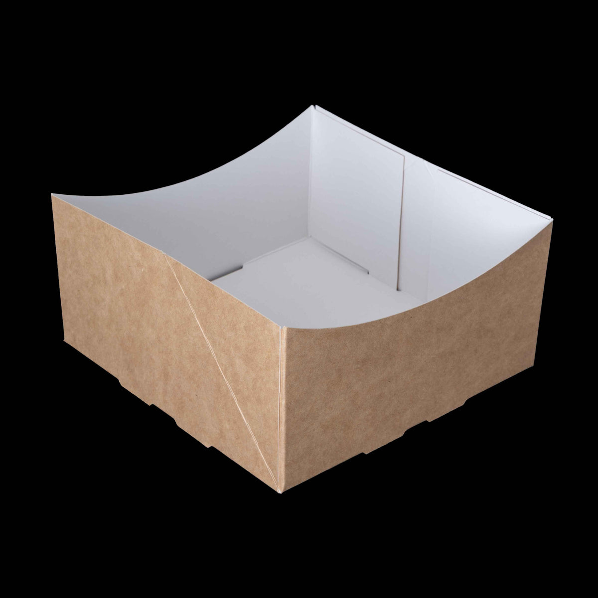 162x160x80mm Kraft Quick Service Tray - GR