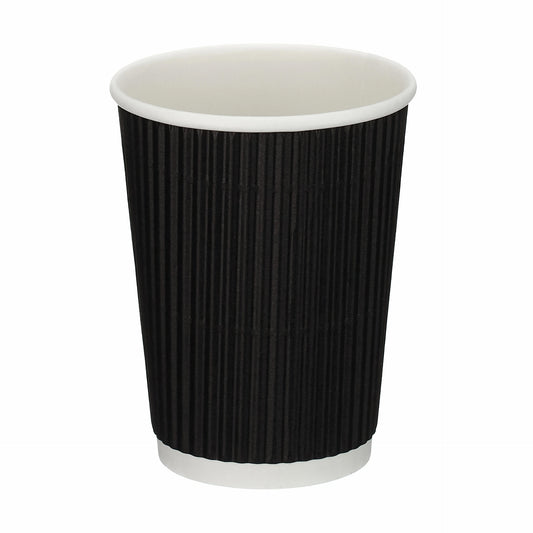 12oz Black Ripple Cups