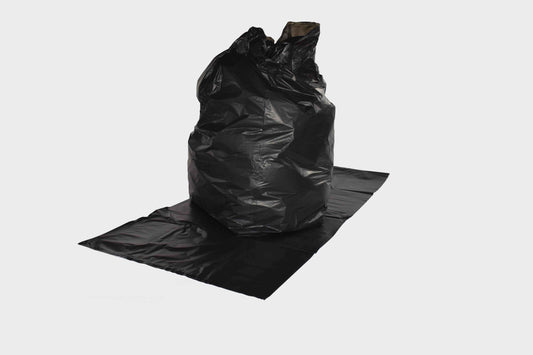 18x29x38" Black Refuse Sacks - 35mu