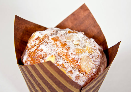 Brown & Gold Striped Paper Muffin Wrap 160mm