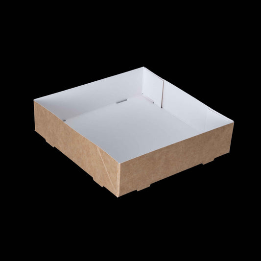 152x152x38mm Kraft Quick Service Tray - GR