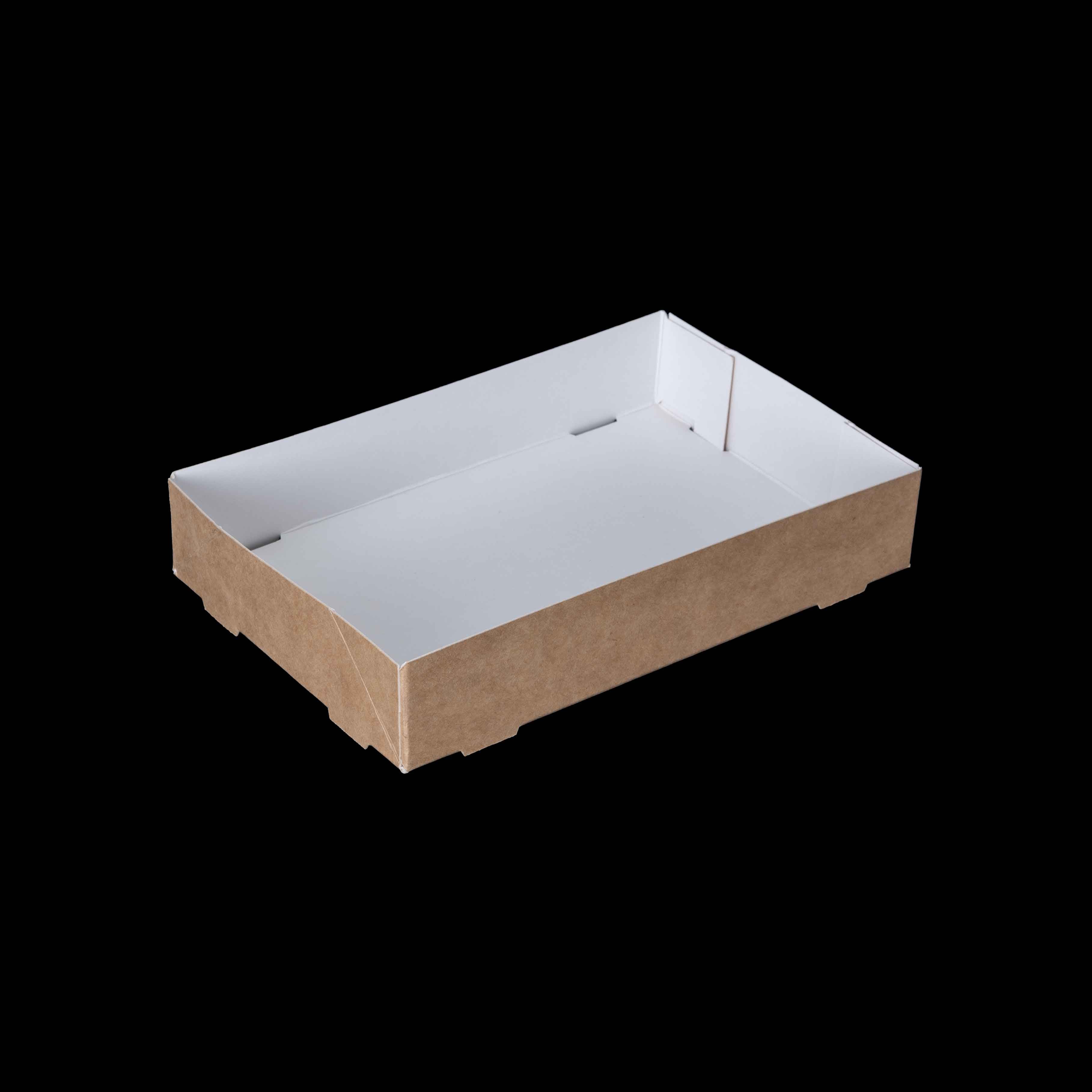 160x105x30mm Kraft Quick Service Tray - GR