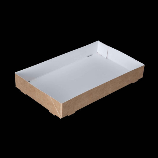 220x130x30mm Kraft Quick Service Tray - GR
