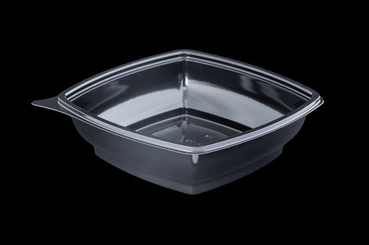 750cc Square Black Salad Container