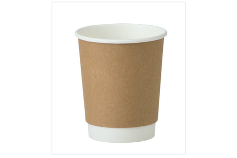8oz Kraft Paper Double Wall Hot Paper Coffee Cup